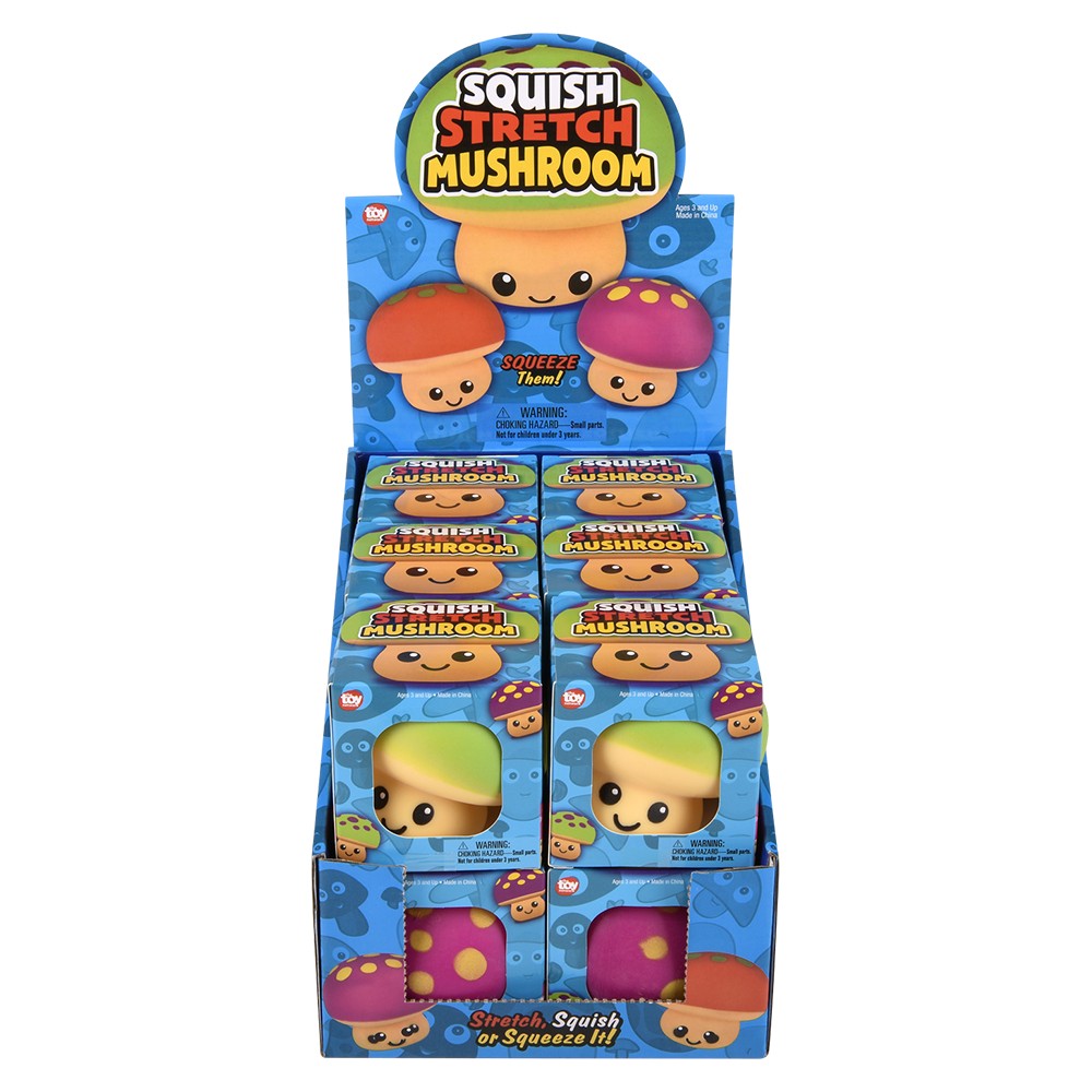 Squish and Stretch Mushroom (12 Piece Display)