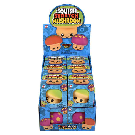 Squish and Stretch Mushroom (12 Piece Display)