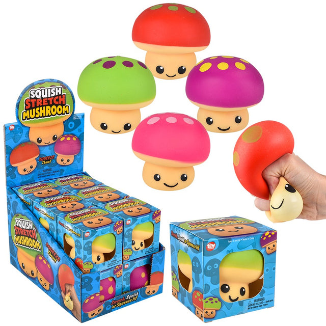 Squish and Stretch Mushroom (12 Piece Display)