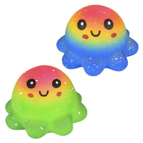 Squish and Stretch Rainbow Octopus (12 Pc Display)