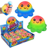 Squish and Stretch Rainbow Octopus (12 Pc Display)