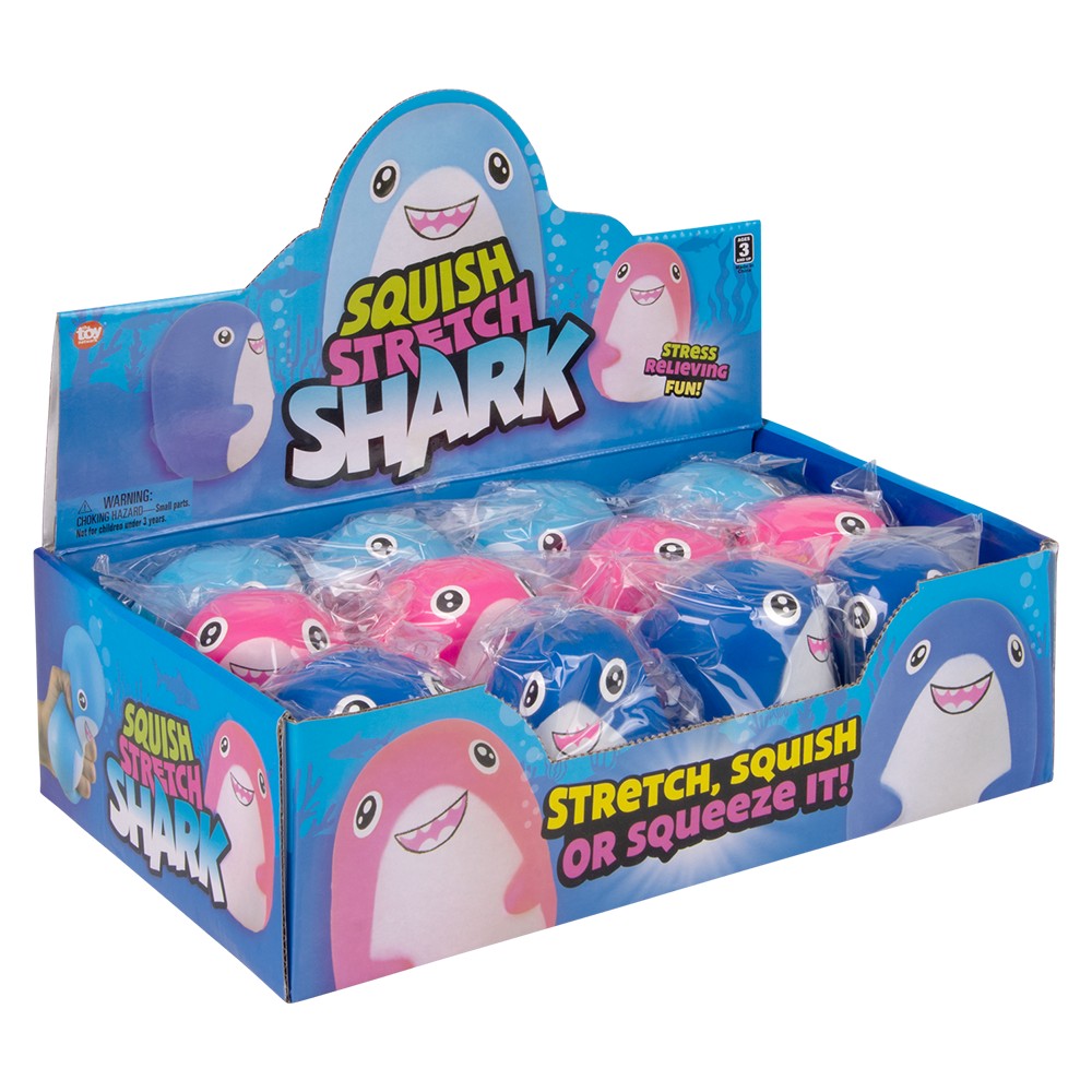 Shark Squish and Stretch Fidget Toy (12 PC Display)