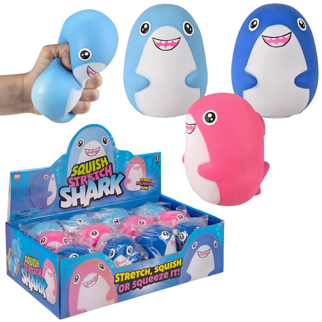 Shark Squish and Stretch Fidget Toy (12 PC Display)