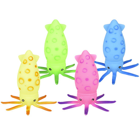 Squish And Stretch Squid Fidget Toy 6.25" (12 Pc Display)