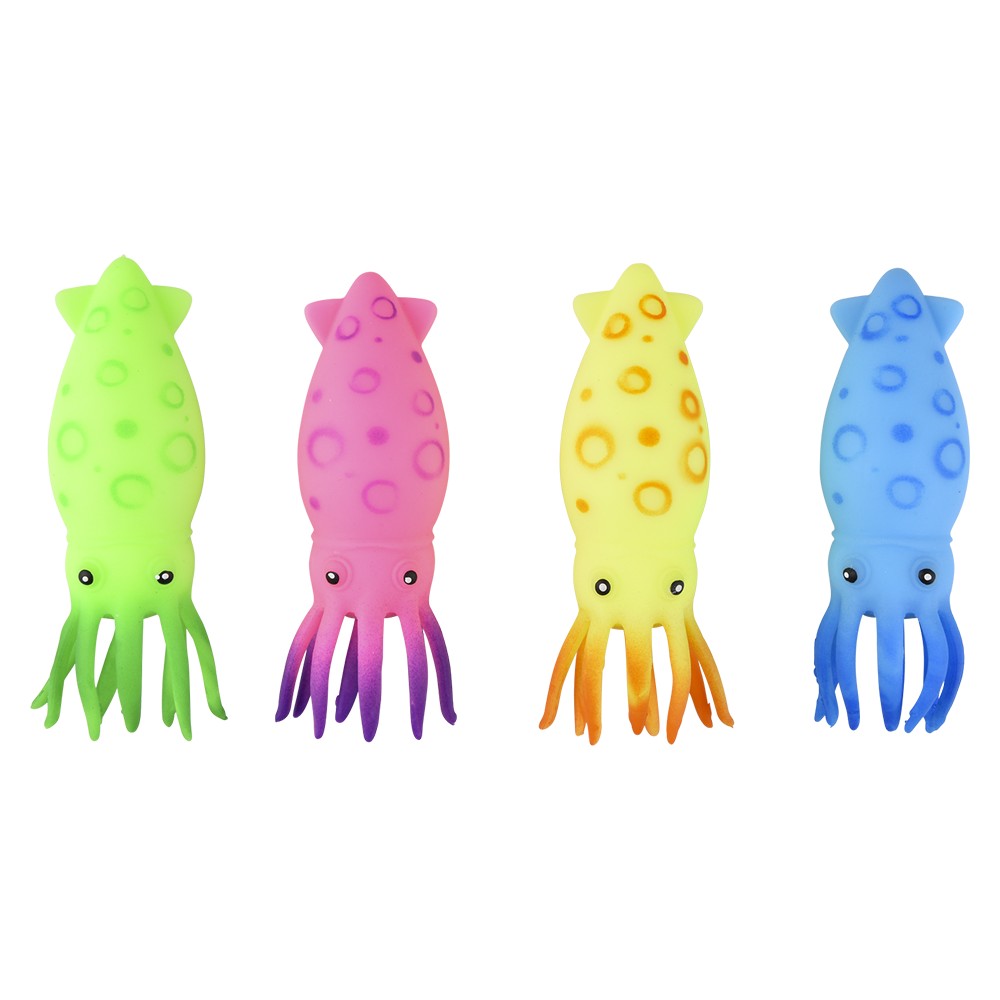Squish And Stretch Squid Fidget Toy 6.25" (12 Pc Display)