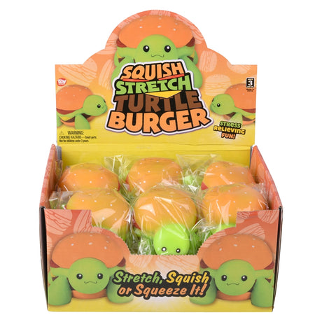Squish and Stretch Turtle Burger (12 Pc Display)