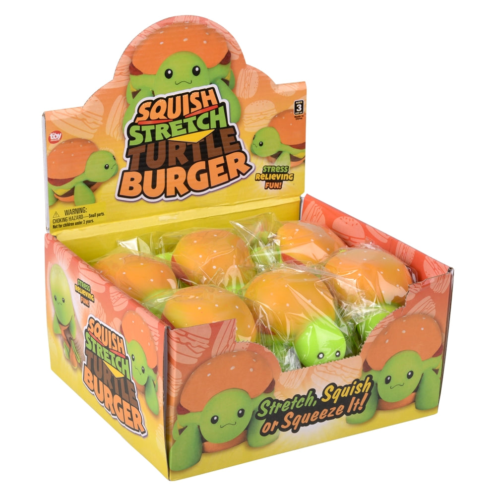 Squish and Stretch Turtle Burger (12 Pc Display)