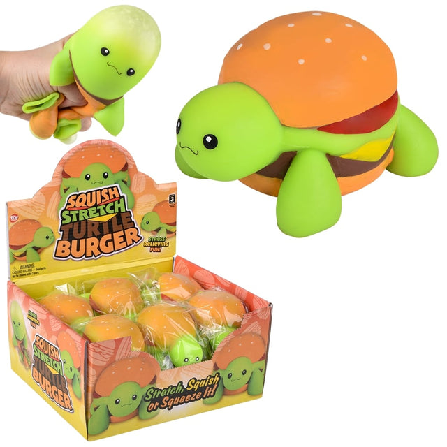 Squish and Stretch Turtle Burger (12 Pc Display)