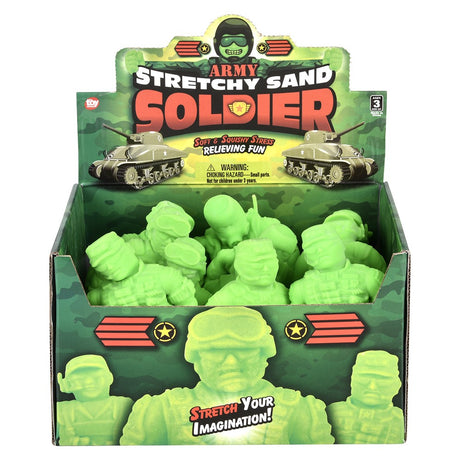 Stretchy Sand Toy Soldier (12 PC Display)