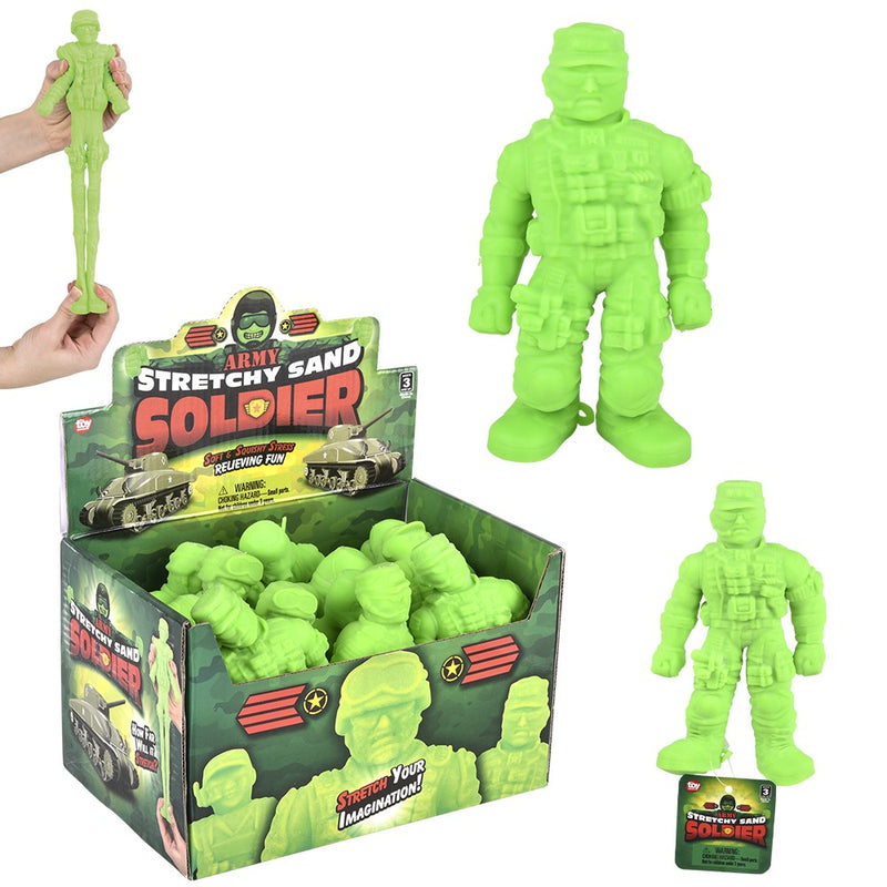 Stretchy Sand Toy Soldier (12 PC Display)