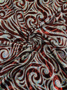 Foil Flame Spandex Fabric - Holographic Flame Print, 58" Width (1 Yard)