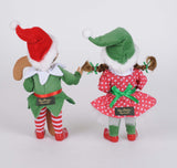 Red Polka Dot Candy Cane Elf Set