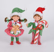 Red Polka Dot Candy Cane Elf Set