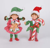 Red Polka Dot Candy Cane Elf Set