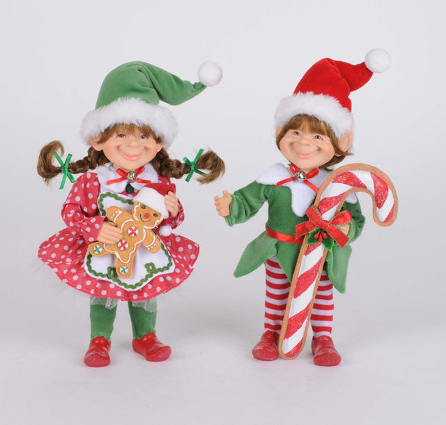 Red Polka Dot Candy Cane Elf Set