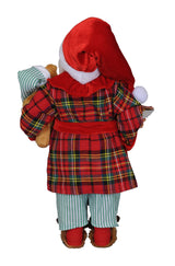 17" Karen Didion Milk & Cookies Santa