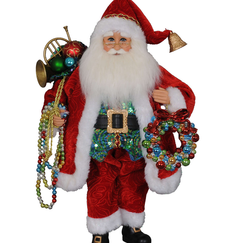 Beads with Wreath Santa