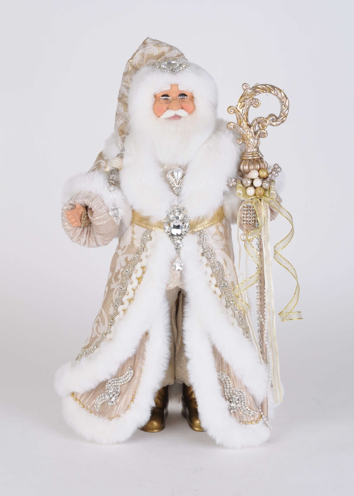Lighted Gold Royale Santa