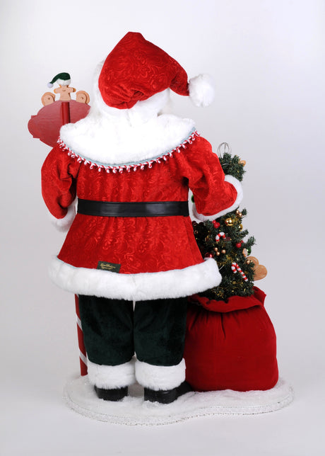 Lighted Mr. Claus Bakery Santa