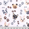 Cuddle Fabric Doggy Daze Snow 58/60"
