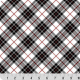Black Plaid Cloud Cuddle Fabric 58/60"