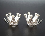 1/2" Silver Royal Mini Full Size Crown with Comb – Pack of 12