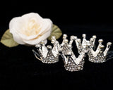 1/2" Silver Royal Mini Full Size Crown with Comb – Pack of 12