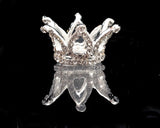 1" Silver Royal Mini Full Size Crown with Comb – Pack of 12