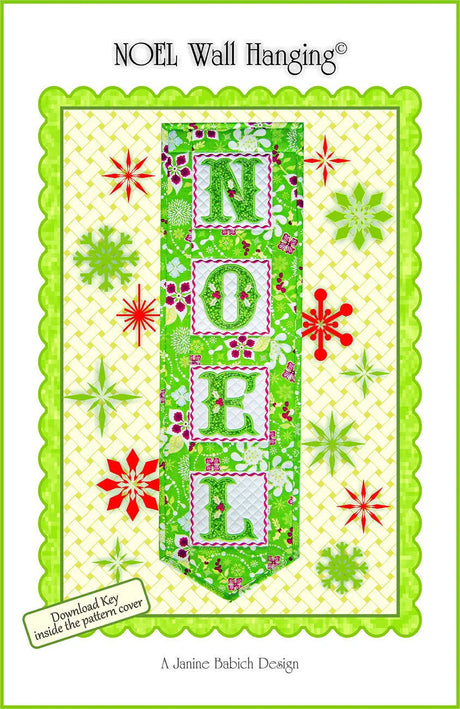 Machine Embroidery Noel Wall Hanging Pattern