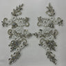 Rhinestone Lace Applique Pair 100% Polyester