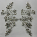 Embroidered Rhinestone Floral Applique