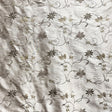 Cellini Silk Fabric - Floral Embroidered, 54" Width (1 Yard)