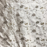 Cellini Silk Fabric - Floral Embroidered, 54" Width (1 Yard)