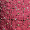 Cellini Silk Fabric - Floral Embroidered, 54" Width (1 Yard)