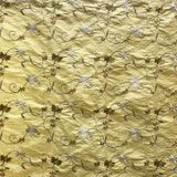 Cellini Silk Fabric - Floral Embroidered, 54" Width (1 Yard)