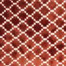 Central Geometric Chenille Cut Velvet Fabric - Geometric Diamond Pattern, 55" Width (1 Yard)