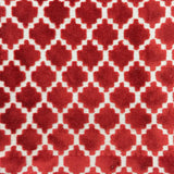 Central Geometric Chenille Cut Velvet Fabric - Geometric Diamond Pattern, 55" Width (1 Yard)