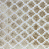 Central Geometric Chenille Cut Velvet Fabric - Geometric Diamond Pattern, 55" Width (1 Yard)