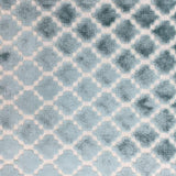 Central Geometric Chenille Cut Velvet Fabric - Geometric Diamond Pattern, 55" Width (1 Yard)