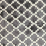 Central Geometric Chenille Cut Velvet Fabric - Geometric Diamond Pattern, 55" Width (1 Yard)