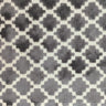 Central Geometric Chenille Cut Velvet Fabric - Geometric Diamond Pattern, 55" Width (1 Yard)