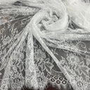 Embroidered Chantilly Lace with Eyelash Scallop