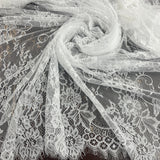 Embroidered Chantilly Lace with Eyelash Scallop