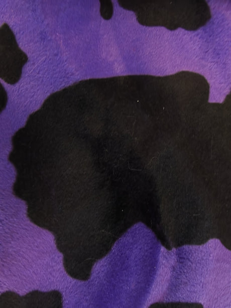 Purple/Black Velboa Faux Fur Fabric by the Yard