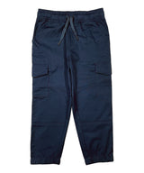 Boy Cargo Jogger Polyester Cotton Fabric - Navy, Khaki, School Uniform Pants, Elastic Waist, Sizes 4-16 (1 Piece)