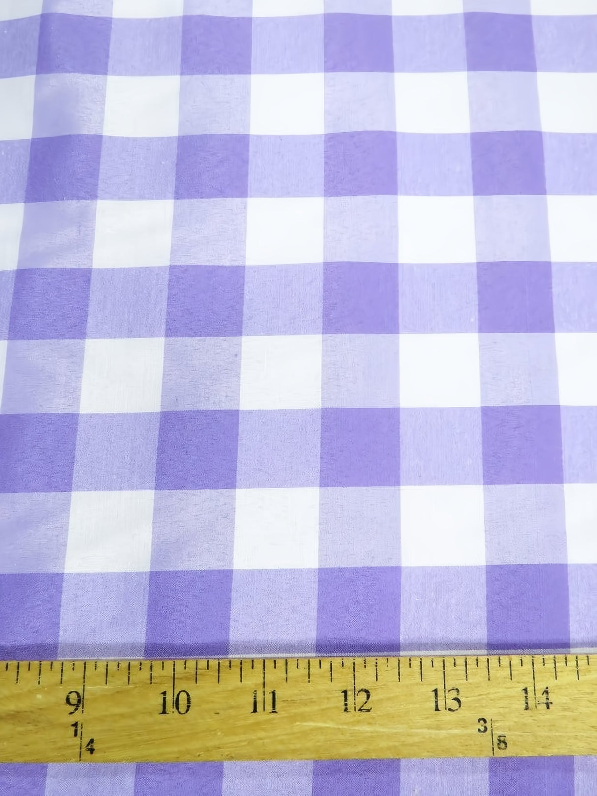 Lavender Checkered Gingham Poly Cotton Fabric By The Yard