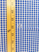 Mini Checkered Gingham Poly Cotton Fabric Mint