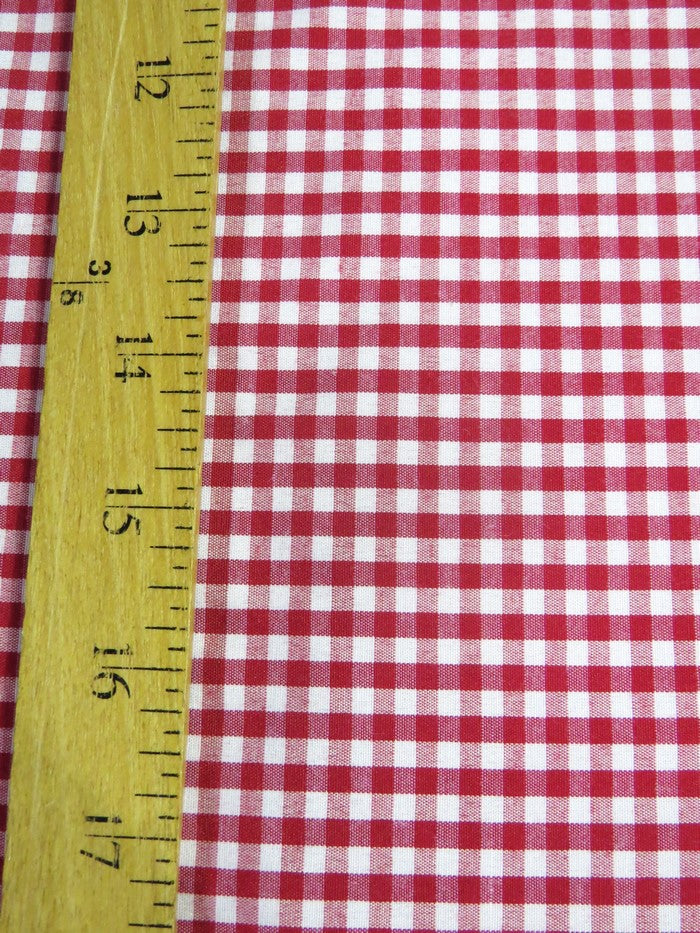 Mini Checkered Gingham Poly Cotton Printed Fabric Purple Sold By The Yard