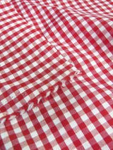 Mini Checkered Gingham Poly Cotton Printed Fabric Purple Sold By The Yard