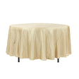 108″ Champagne Crinkle Crushed Taffeta Round Tablecloth